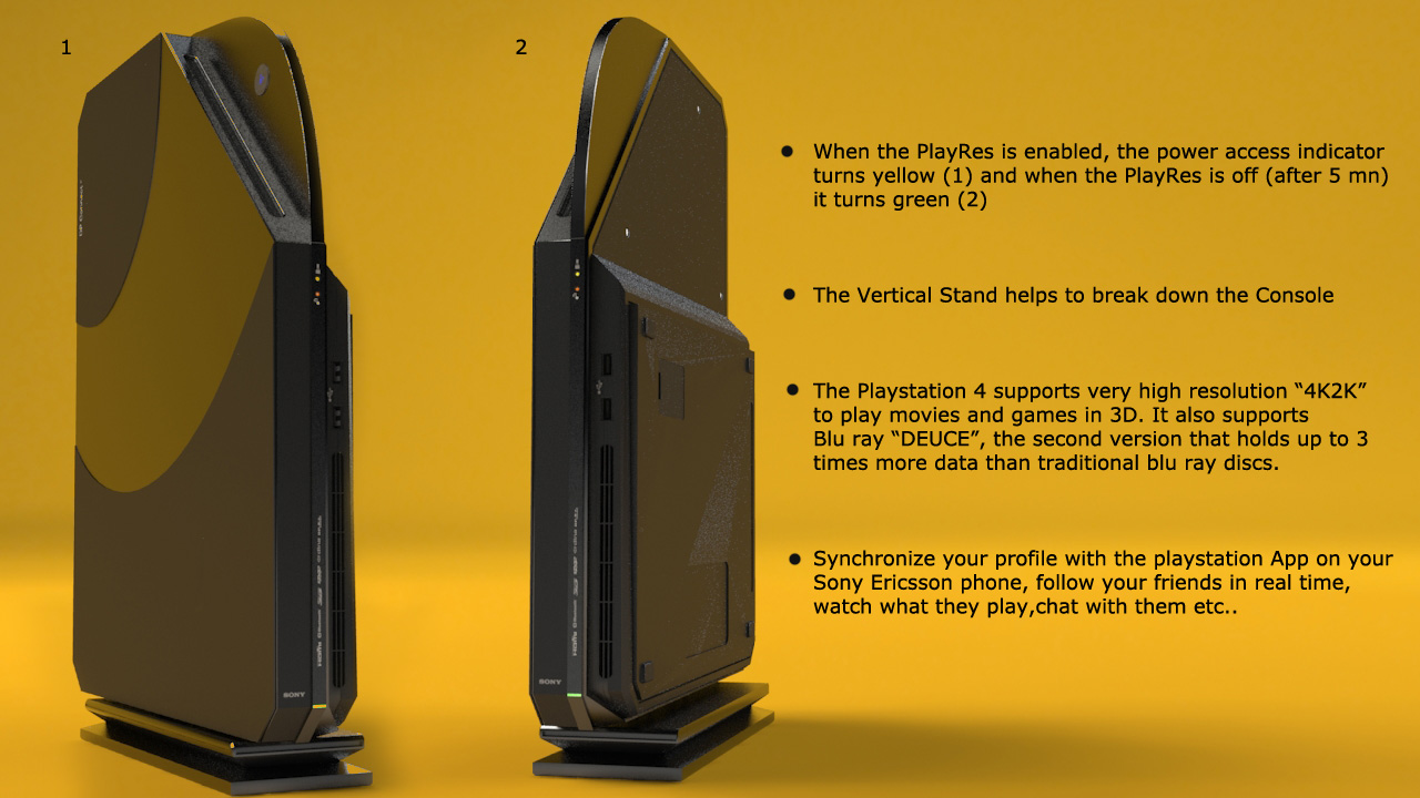 Playstation 4 Stand up Design