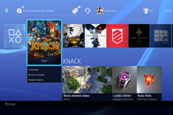 PlayStation 4 OS UI image