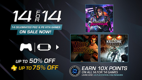PlayStation Network’s 14 For ‘14 Sale image